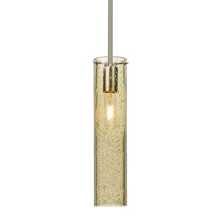 Besa Lighting Juni 16 Stem Pendant, Gold Bubble, Satin Nickel, 1x60W Incandescent 1TT-JUNI16GD-SN